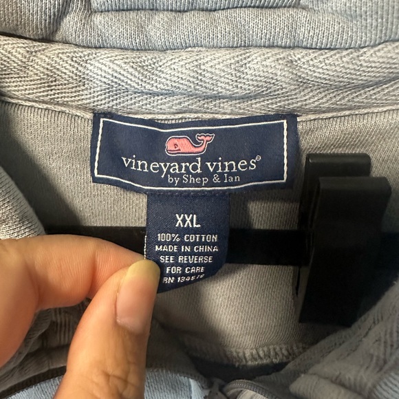 Vineyard Vines Men's Light Gray Zip-Up Sweater - Picture 5 of 7